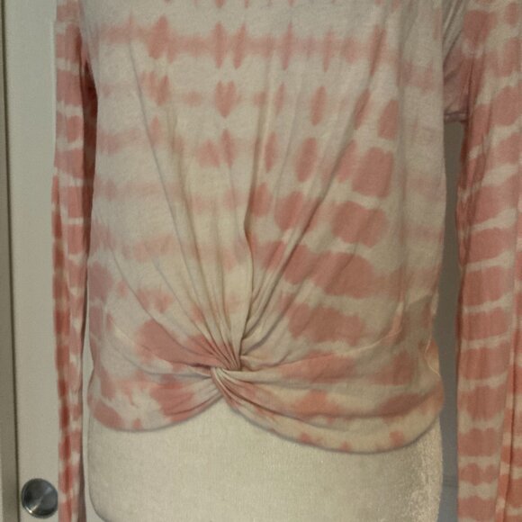 Victoria's Secret PINK tie dye long sleeve knot-front tee - Picture 4 of 8